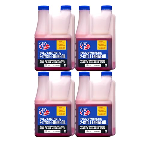 VP Racing 2907 Full-Synthetic 2-Cycle Oil for Small Engines, 16 Ounce (4 Pack)