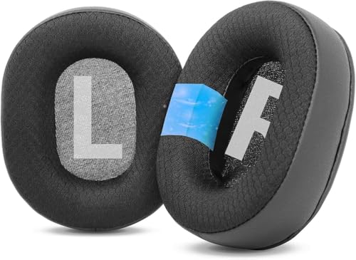 Cooling Gel Earpads para Auriculares PreSonus HD5/HD9/Eris HD10BT | Almohadillas de Repuesto con Tela de Malla y Espuma de Alta Densidad para Cancelación de Ruido, Mayor Grosor-Negro
