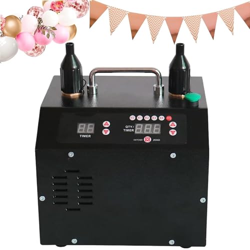 Elektryczna pompka do balonów, pompka z podwójną dyszą o mocy 1400 W i pedałem nożnym, profesjonalna dmuchawa do balonów, funkcja pomiaru czasu i pamięci