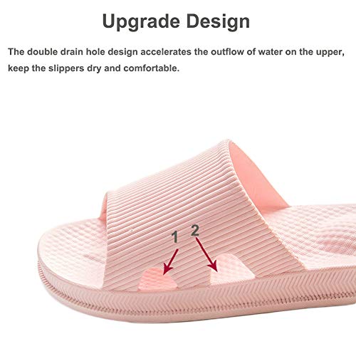Finleoo Pillow Slides For Women Shower Slippers Bathroom Sandals | Quick Drying | Comfy Shower Shoes Women Mens Shower Shoes Slide Sandals For Indoor & Outdoor #TOP4