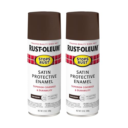 Rust-Oleum Stops Rust Spray Paint, Satin Dark Brown