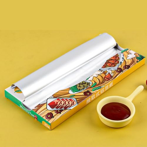 Papel de aluminio para alimentos para cocinar y hornear, 27 x 30 cm, 10/20/30 hojas (10 hojas)