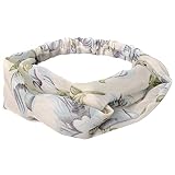 funhaw Fashion Headbands for Women，Boho Elastic Non Slip Hair Bands,Bohemian Cross Knotted Hair Acc