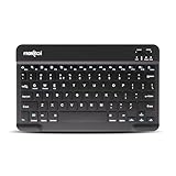 FRONTECH FT-1603A Ultra-Slim Wireless Mini Bluetooth Keyboard with 78 Keys, Rechargeable Battery, Compact Design for Windows/Mac/Android/iOS – Black