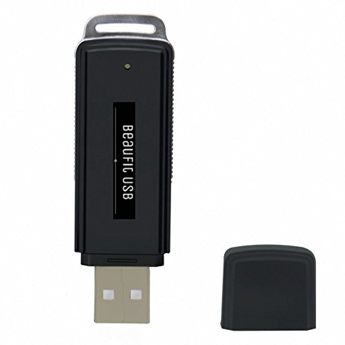 Preisvergleich Produktbild Beaufit 1987 Aufnahmegerät USB Diktiergerät, 8GB Schwarz