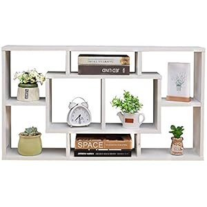 Etagère Murale etagère Design 85x16x47.5cm pour Salon étagères de Salle de Bain Design étagère à épices Bureau à Domicile Enfants Chambre étagères Mur de Stockage Etagere Rangement