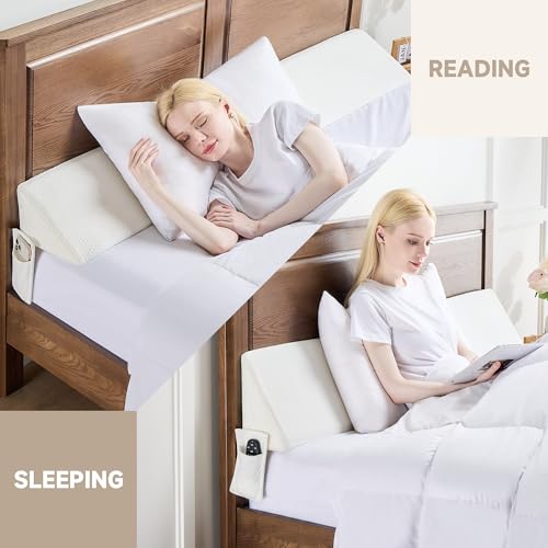 Image of IFNOW Full Size(54 inchx7.5 inchx10 inch) Bed Wedge Pillow for Headboard, Mattress Gap Filler(0-8 inch), Bed Wedge for Gap Between Your Headboard and Mattress White