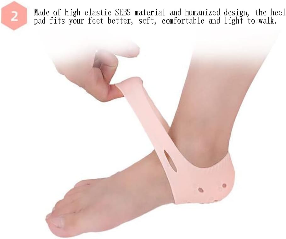 DEAVER Heel Protector, Chapped Heels Moisturizing Socks, Foot Cover Ripstop Cushion Protector Sleeve,Plantar Fasciitis Cracked Skin Care Repair Breathable