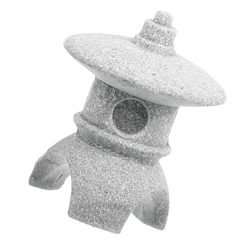 Angoily Japanese Miniature Pagoda Lantern Stone Sculpture Zen Garden Figurine Small Garden Decoration Micro Landscape Ornament for Fish Tank and Indoor Asian Home Decor