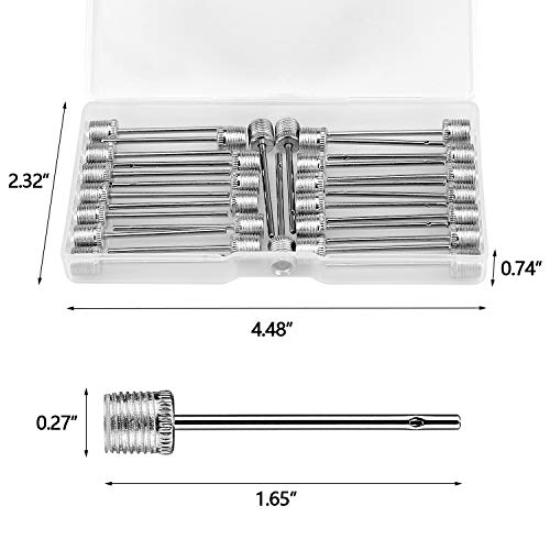 MENOLY Air Pump Needle 50 Pcs, Ball Pump Needle Ball Inflation Needle for Football Basketball Soccer Volleyball Handball Netball Rugby Balls with Storage Box - Thumbnail 3