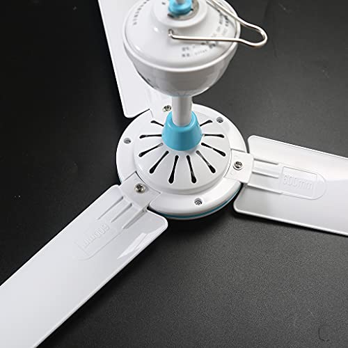 Chbc Ac220V Cord Portable Ceiling Fan 3 Blades Fan Hanging Fan With Plug-In Ac Adapter White With Switch Button(6W, 50Cm), Medium #TOP5