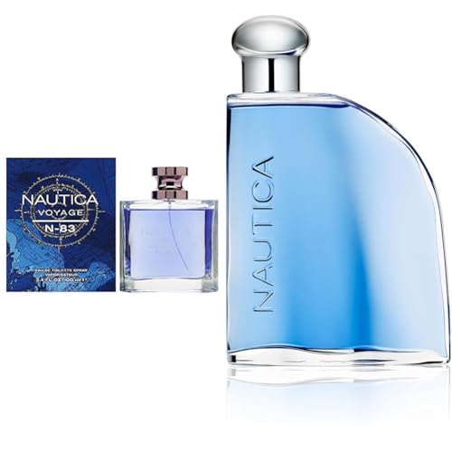 Consejos para Comprar Perfume Nautica Voyage los mejores 5. 43 Nautica Voyage N83 + Nautica Blue (Bundle)