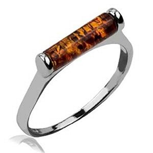 Noda - Anello con Pietra Cilindrica, Argento