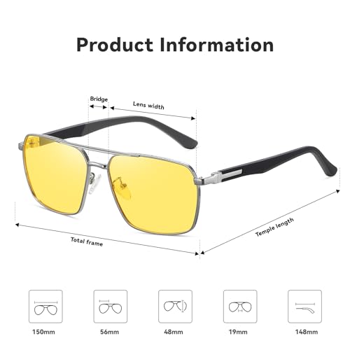 Image of Sunglasses for Men Women Trendy Polarized Sunglasses UV400 Fashion SunGlasses Aviator Sunglasses for Driving Fishing