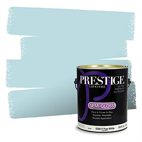 PRESTIGE Paints Exterior Paint and Primer In One, 1-Gallon, Semi-Gloss, Comparable Match of Valspar* Harbor Mist*