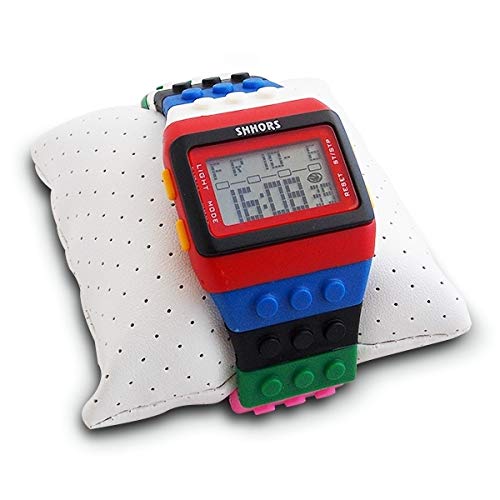 TotalCadeau Shhors kunststof horloge met stopwatch, alarm, rood