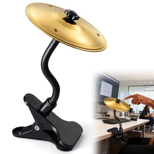 Facmogu Mini Clip-On Desktop Cymbal, Mini Desk Drum for Music Lovers, Relieve Your Work & Study...