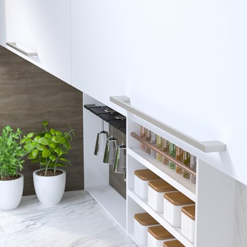 Image of Richelieu Hardware BP8160320195 Armadale Collection 12 5 /8-inch (320 mm) Center-to-Center Brushed Nickel Modern Cabinet and Drawer Pull Handle for Kitchen, Bathroom, and Furniture