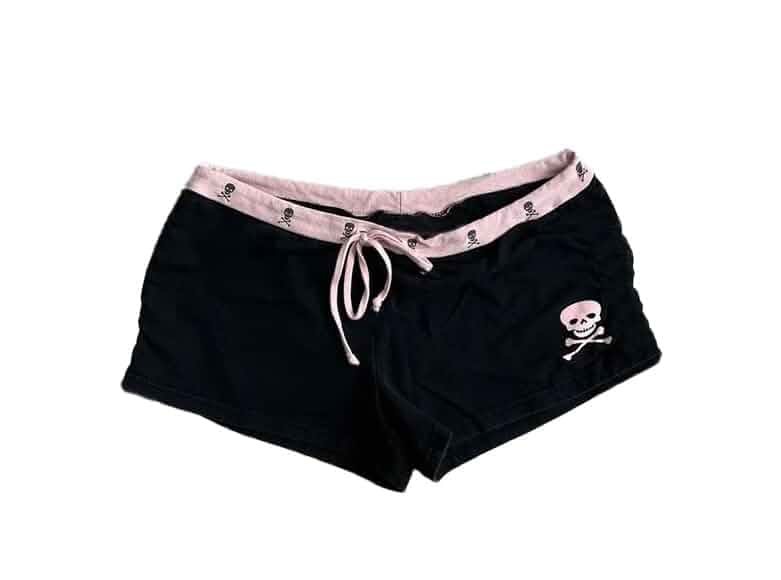 Y2K Mini Shorts Casual Bottoms Womens Sexy Vintage Street Patchwork Shorts Low-rise micro shorts;Y2K retro prints;Sleek slim cut, body-hugging;Retro hot-girl aesthetic;Daily casual outfits