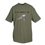 Fox Outdoor Products Themed One-Sided Imprinted Uzi Does It T-Shirt, Medium