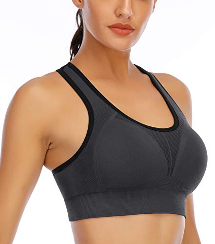Image of IUGA Sports Bras for Women High Impact Racerback Sports Bra Seamless Padded Sports Bra Yoga Bras Workout Bra Activewear Bra