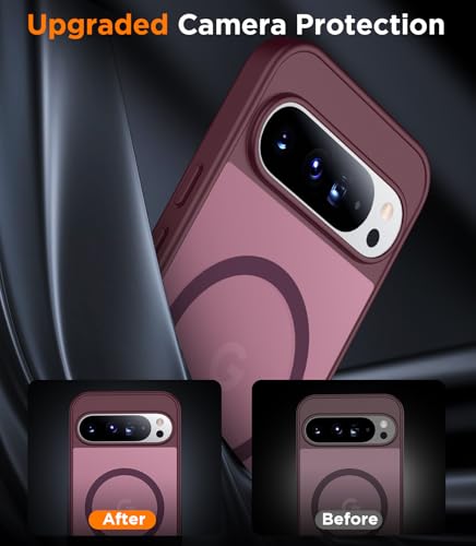 Coque Pixel 10 Pro XL anti-traces SPIDERCASE antichoc mate rouge