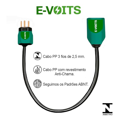 Adaptador Tomada 20a P 10a Caregador Portátil Carro Elétrico