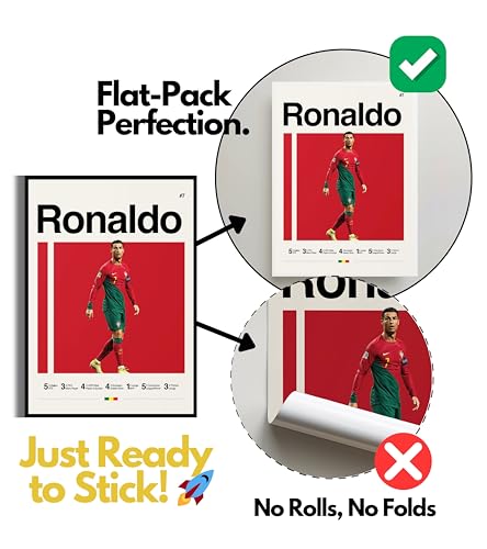 Arsenal Football Posters Set of 8 | 8x12 Inch (A4 Size) | 300 GSM Art Paper | Arsenal Wall Sticker for Bedroom, Living Room, Hostel & Sports Room Decor