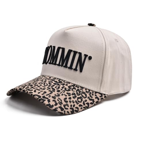 Image of Mommin Trucker Hat,Vintage Two-Tone Women's Baseball Cap with Mama Hat Mothers Day Great Gifts for Mom Wife Stepmom