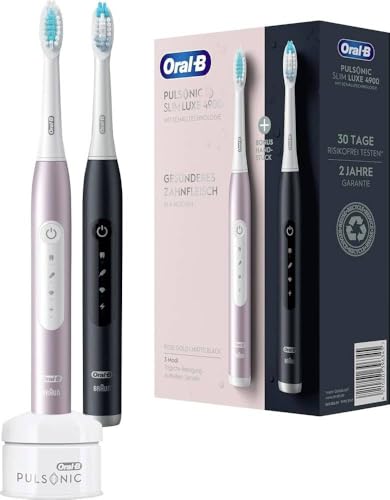 Oral-B Pulsonic Slim Luxe 4900 Slim Luxe 4900 Elektrische Zahnbürste Schwarz, Roségold