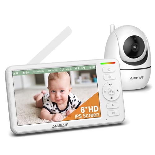 ANMEATE Video Baby Monitor with Digital Camera, Digital 2.4Ghz Wireless Video Monitor with...