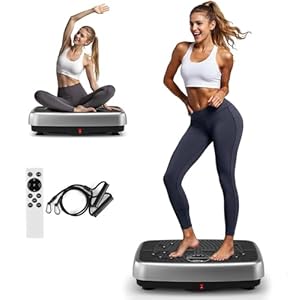 Vibration Plate Exercise Machine, 2026 EvoSpark Dual Motor Vibration Plate for Lymphatic Drainage, 3D & 4D Whole Body Vibration Plates for Weight Loss, Shaker Workout Equipment for Women Men Home