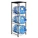 OYEAL Water Jug Holder Stand 5 Gallon Water Bottle Holder Organizer With Shelf, Heavy Duty 3 Tier Water Bottle Storage Rack for Kitchen, Office, Living Room, Black