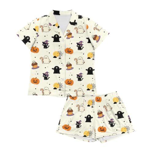 Image of Women's Short Sleeve Sleepwear Pajamas Nightwear with Pockets