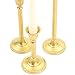 Koyal Wholesale Gold Taper Candle Holder Set of 3, Candlestick Set, Tall Candle Holders