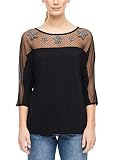 s.Oliver 14.911.39.2716 Camisa Manga Larga, Negro, 38 (Talla del Fabricante: 36) para Mujer