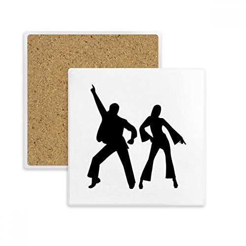 Coaster Danseur Sport Duo dessous de verre absorbant en pierre multicolore