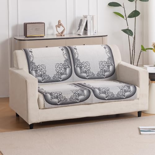 Image of HOKIPO HeavenHue Sofa Cover 2 Seater for Seat & Back, Twilight Lace