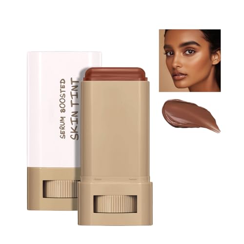 Skin Tint Beauty Balm Serum Boosted Skin Tint Foundation Stick Skin Tint with SPF Tinted Moisturizer Concealer Stick Full Coverage Foundation Face Makeup Foundation Makeup Dewy Finish (#02)