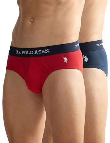 Image of U.S. Polo ASSN. Mens OEB11 Elasticized Waist Underwear Briefs - Pack of 2