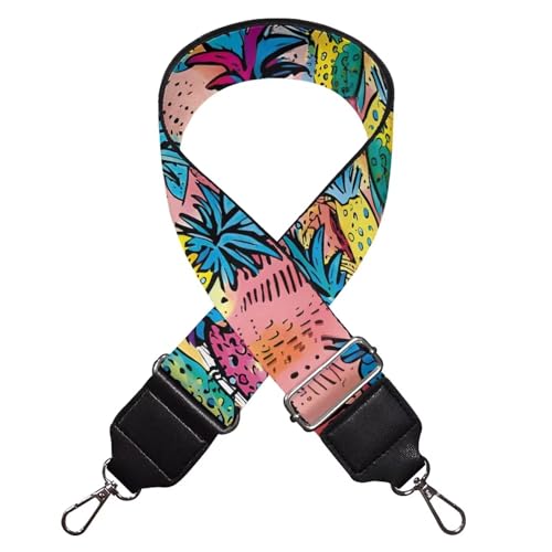 Image of TODIYADDU Tropical Pineapple Mango Straps for Handbags Firm Crossbody Straps Novelty Wallet Strap Women Wide Strap Purse for Handbag Outdoor Travel Fit for Canvas Bag Computer Bag
