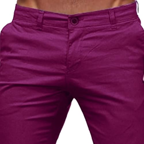 Men's Classic Lightweight Chino Pants Flat Front Comfort Stretch Solid Pant Casual Basic Straight Fit Trousers2