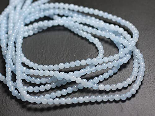 Jade bleu 4mm LKBEADS : créez vos bracelets d'été et accessoires bien-être en pierres naturelles