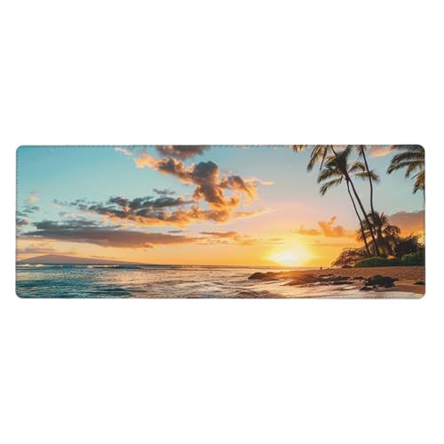 Tapis de souris de plage 80x30 cm antidérapant XXL pour votre bureau
