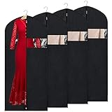 4-pcs Set (60 x 152cm Kleidersäcke) Diese Reisetaschen für Anzüge und Kleider eignen sich hervorragend für Anzüge, Kleider, Wintermäntel, Smoking, Pelzmäntel, Blusen, Oberteile, Hosen und vieles mehr. Die Sportmantel-Aufbewahrungstasche hilft dabei, Kleidung außerhalb der Saison sauber und knitterfrei zu halten. Passend für Herren- und Damenbekleidung.