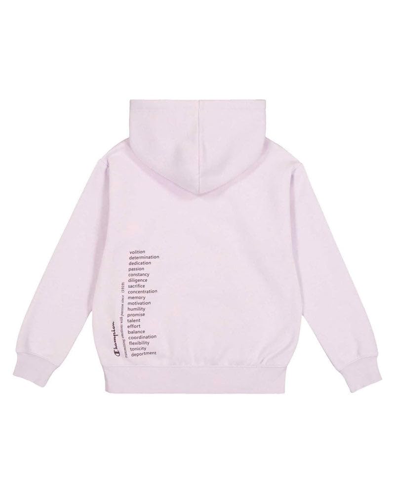 Champion Legacy Emotional Dance G (405013) - Sudadera con capucha de forro polar compacto, suave y ultraligero (240 g), Orchidea (ORP), 7-8 años (S) Niñas FW24