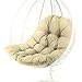 Nedyet Cojín para balancín de repuesto para sillón colgante, cojín de asiento de terraza, asiento de mimbre para balancín, silla, sofá, banco de jardín