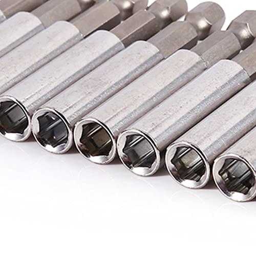 10 Pçs Estender Soquete Broca Titular Extensão Magnética Bit Titular 1/4 1/4 hex Shank Design Ferram