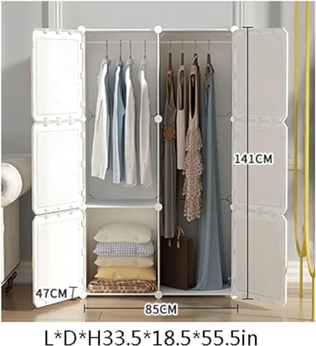 Armario portátil para colgar ropa con diseño modular que ahorra espacio en dormitorios 3