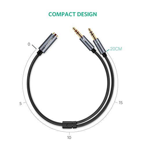 Ugreen 20899 Headphone Splitter For Computer 3.5Mm Female To 2 Dual 3.5Mm Male Braided Audio Splitter Cable Microphone Stereo Jack Earphones Port Cord Gaming Headset To Pc Laptop Adapter Black thumb #8